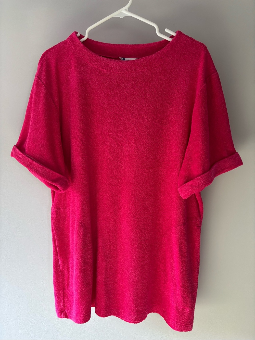 Vintage Morgan’s 1960’s Bright Fuchsia Short Sleeve Terry Tunic